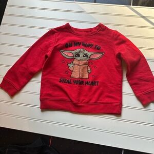 Star Wars sweatshirt‎ with gap stretchy jeans, size 4T